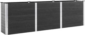 vidaXL Strat înălțat de grădină, gri, 300x50x91 cm, WPC