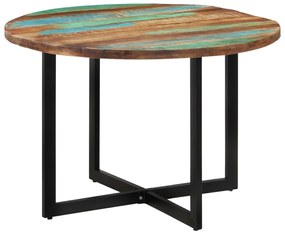 vidaXL Masă de bucătărie, 110x75 cm, lemn masiv reciclat