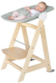 Scaun de masă pentru bebe verde deschis/în culoare naturală Style Born Up 2in1 – Roba