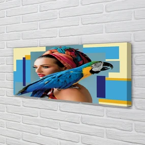 Tablouri canvas Macaw pe umăr