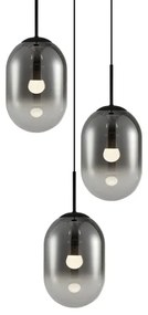 Lustră pe cablu ALIAS 3xE14/40W/230V negru/gri