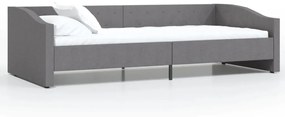 337225 vidaXL Pat de zi, gri închis, 90x200 cm, textil, USB