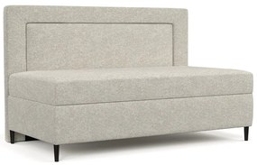 Pat gri/bej tapițat 90x200 cm Alba – Maison de Rêve