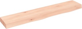 vidaXL Poliță de perete, 100x20x6 cm, lemn masiv de stejar netratat