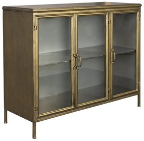 Vitrină aurie din metal 100x80x38,5 cm Gertlush – Dutchbone