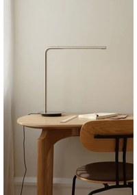Veioză argintie LED cu intensitate reglabilă din metal (înălțime 46 cm) Omni Table – UMAGE