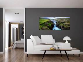 Tablou - Cascada intre stânci (120x50 cm)