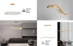 Lustra LED suspendata cristal design elegant AURELIA 40W