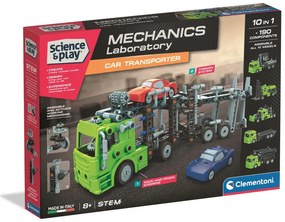 Vehicul Mechanics Transportator Auto 10 în 1 Set de Construcție Clementoni