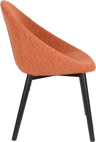 Scaun de sufragerie portocaliu tapițat Fenna – Dutchbone
