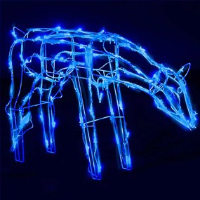 Instalatie de lumini de Craciun cu reni, 3 piese, 229 LED-uri 1, Albastru