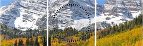 Tablou - Maroon Peak (cu ceas) (90x30 cm)