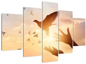 Tablou - Porumbițo, zboară! (150x105 cm)