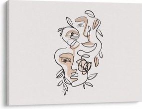 Tablou - Line art facials (70x50 cm)