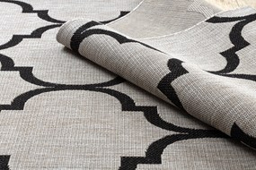 Covor sisal Floorlux 20608 marocani trellis argintiu si negru - SECUNDAR-COTATI PRODUSUL
