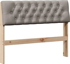 vidaXL Tăblie tapițată Gri taupe 100 cm Lemn de pin masiv