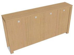 Dulap mediu pentru haine Verno+ 260 x 46 x 130 cm, stejar deschis
