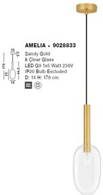 Lustra/Pendul design decorativ modern AMELIA