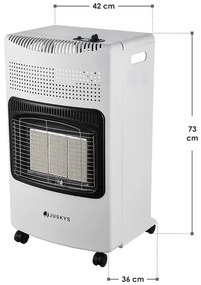 Juskys Încălzitor pe gaz 42x36x73 cm - alb