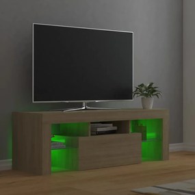 Comoda TV cu lumini LED, stejar Sonoma, 120x35x40 cm 1, Stejar sonoma