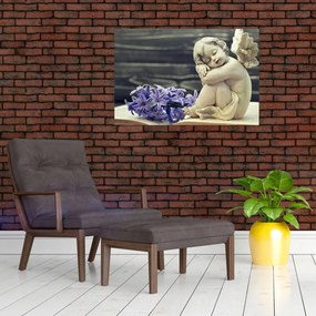 Tablou - Înger cu floare (90x60 cm)