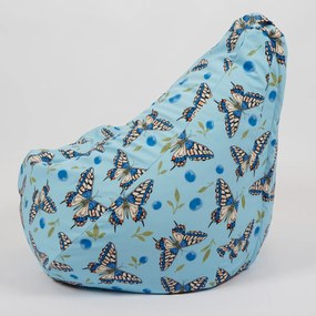 Fotoliu puf copii, Nirvana Light Pufrelax, Material impermeabil, Mariposa