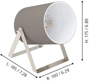 Eglo 99104 - Lampă de masă VILLABATE 1xE27/25W/230V
