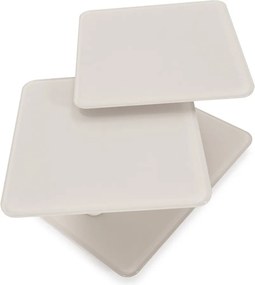 Măsuță de cafea crem din sticlă 54x115 cm Elvi – Marckeric