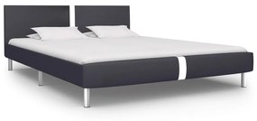 280827 vidaXL Cadru de pat, negru, 120 x 200 cm, piele ecologică