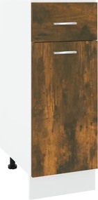 vidaXL Dulap inferior cu sertar “Lyon”, stejar fumuriu