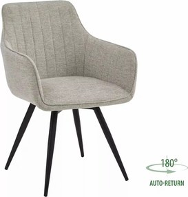 Scaun BALLO, bej deschis/negru, stofa clasica/metal, 56x58x84 cm