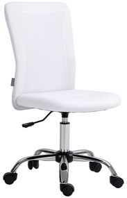 Vinsetto Scaun de birou ergonomic înălțime reglabilă picior cromat pivotant 360° îmbrăcăminte plasă albă | Aosom Romania
