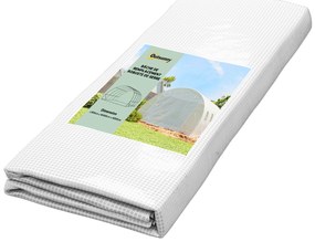 Outsunny Folie de schimb seră tunnel 12 m² 4 x 3 x 2 m PE anti-UV impermeabilă 8 ferestre + ușă înfășurabilă cu fermoar alb | Aosom Romania