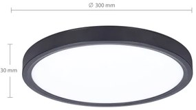 Plafonieră LED dimabilă Brilagi ESTELA LED/36W/230V 3000-6500K ø 30 cm negru + telecomandă