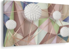 Tablou - 3D abstract culori pastel (90x60 cm)