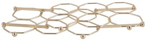 Suport pliabil din metal pentru sticle de vin PT LIVING Honeycomb, auriu
