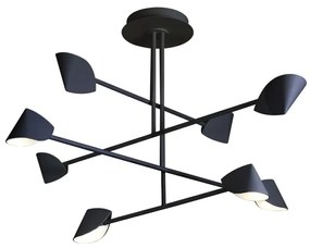 Lustra LED design modern CAPUCCINA 61.5W negru