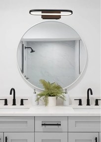 Aplică de perete negru-mat LED (lungime 40 cm) Gianni – Trio