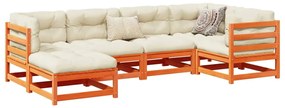vidaXL Set mobilier de grădină cu perne, 6 piese, lemn masiv de pin