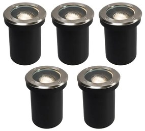 Set de 5 spoturi exterioare din oțel inoxidabil IP65 - Delux