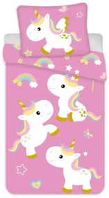 Unicorn Fun set de lenjerie 135x200 cm, 80x80 cm