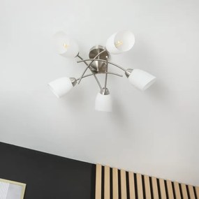 Lustră aplicată DONNA 5xE27/60W/230V nichel