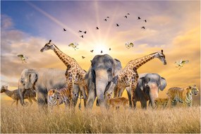 Tablou - Animae din Africa (90x60 cm)
