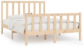 3105205 vidaXL Cadru de pat, 140x190 cm, lemn masiv