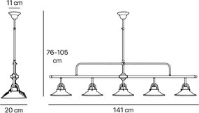 Lustra stil industrial din alama personalizabila Alice