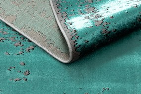 Covor DE LUXE modern 2083 ornament vintage - structural verde / gri - SECUNDAR-COTATI PRODUSUL