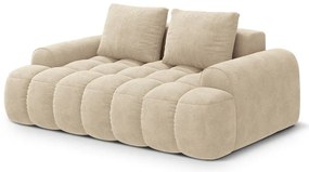 Canapea bej cu tapițerie din catifea 175 cm Linz – Cosmopolitan Design