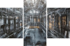 Tablou cu u interiorul clădirii vechi (90x60 cm)