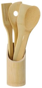 Set ustensile bucatarie din bambus, 30 cm, 5 piese