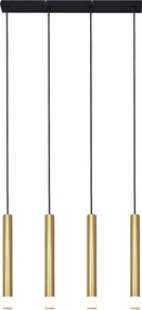 Zuma Line P241125804GD - Lustră suspendată pe cablu VELIC, 4 x soclu G9, 5 W, 230 V, auriu